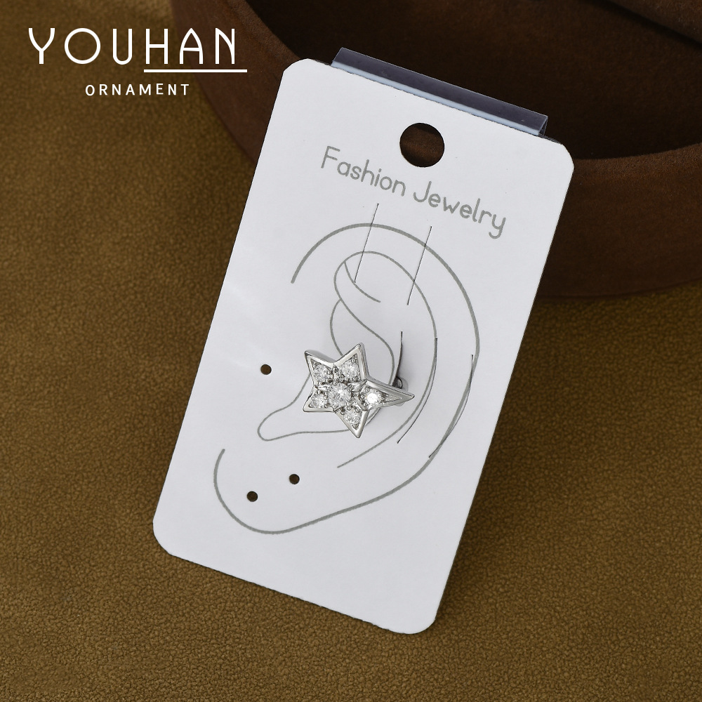 Venta en vivo de diseño de moda coreana estrellas clips de hueso de orejas mujeres exquisitas orejas sin agujeros de orejas al por mayor