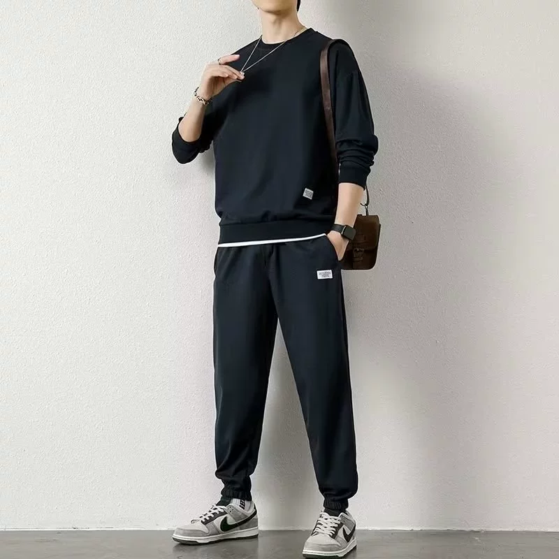 Мужской спортивный костюм на весну: oversize толстовка и джоггеры, досуг, размеры от M до 5XL
