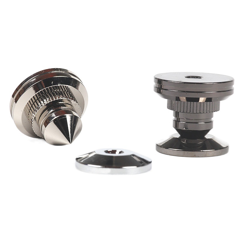 Altavoz de metal a prueba de golpes Pie de uñas almohadilla de pie de cabeza redonda de uñas de audio altura aumento de uñas todo tipo de rack subwoofer muebles trípode