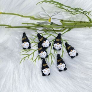 Cross-Border Best-Selling 3D Stereo Boo Dwarf Silicone Cartoon Focus Beads Loose Beads Factory Wholesale