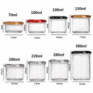 Fresh stewed flower glue Bird's Nest sub-packaging glass bottle cooking high temperature resistant 200ml large mouth fish glue milk jelly jam empty bottle
