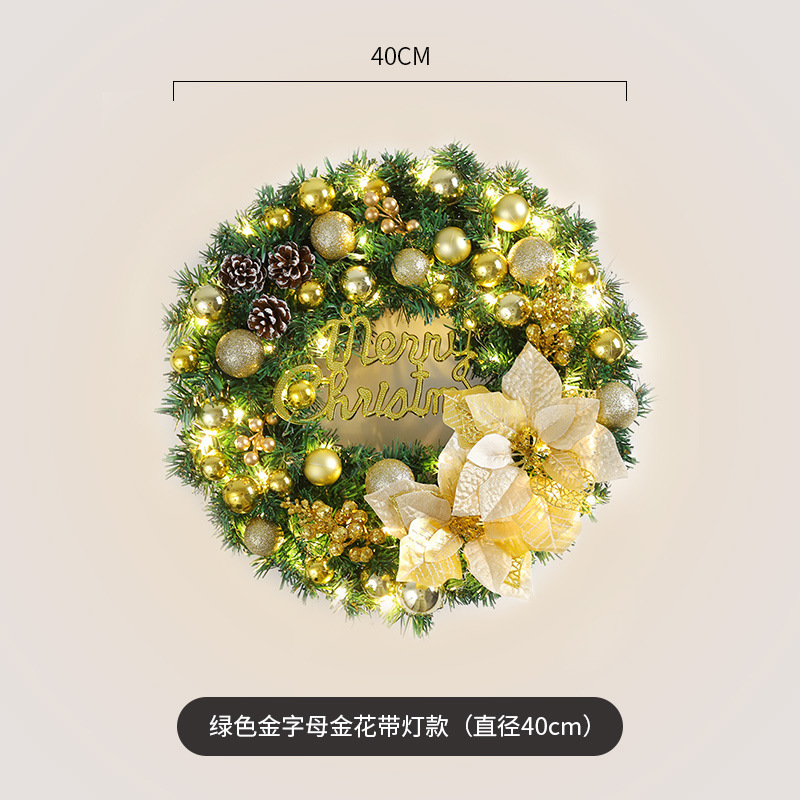 Guirnalda decorativa de Navidad 40/50/60cm Guirnalda decorativa de Navidad diseño de la escena de la ventana de ratán