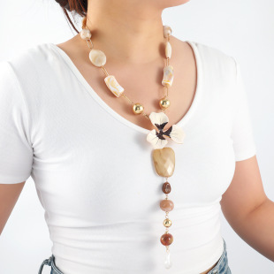 (Cross-border trading), beach necklace, European style, light luxury style, flowered