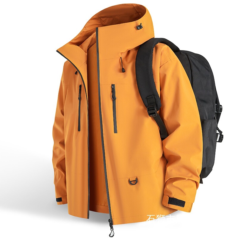2026 Spring/Autumn New American-Style Functional Hiking Waterproof Work Jacket for Men, Thin Windbreaker