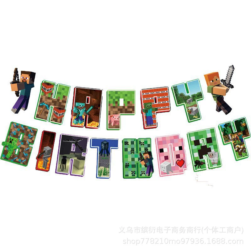 Роб Лес мультяшный Minecraft кулисный геймпад ниндзя с флагом Minecraft TNT