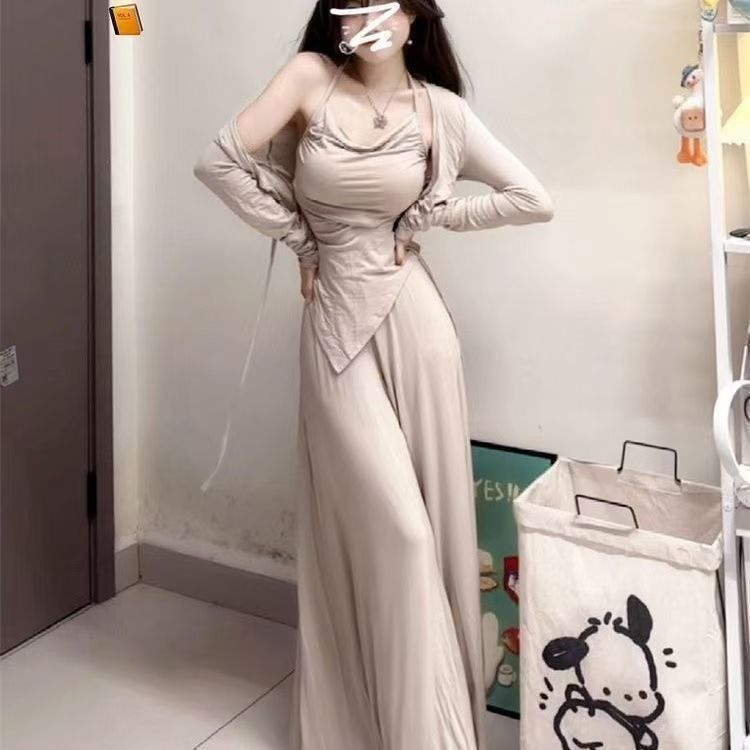 2025早秋新款慵懒风连衣裙子气质女装高级感秋季穿搭一整套装长裙|undefined