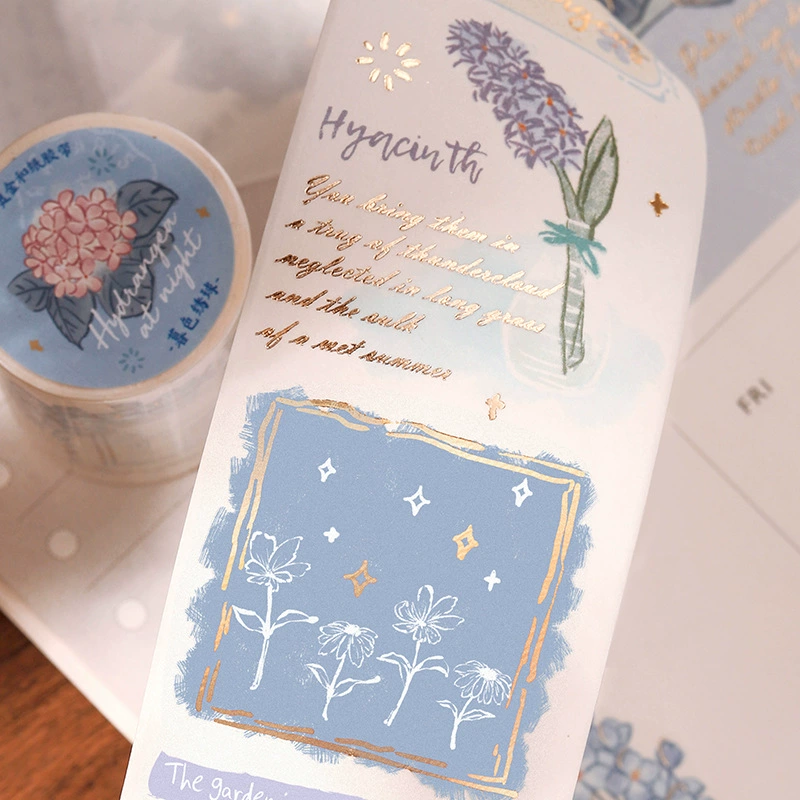 信的恋人 Retro paper tape, flowered, English, scheduler
