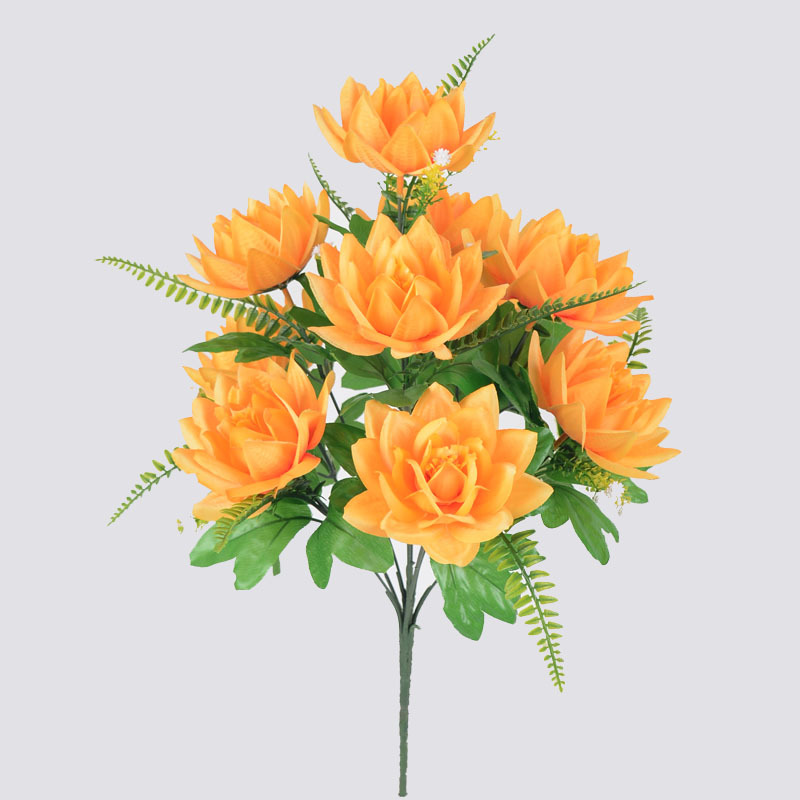 Nueva Lámpara de Loto Artificial, Flor Falsa de Guanyin, Decoración para el Hogar, Arreglo Floral de Plástico para Salón de Culto, Flor de Seda para Exhibición