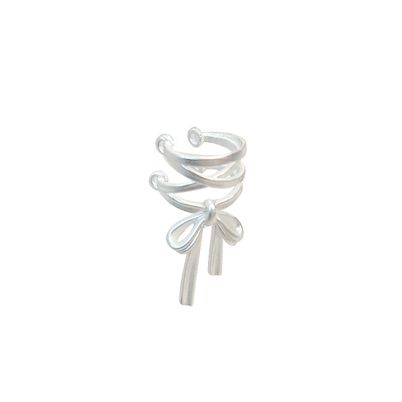 Agile fashionable sophisticated elegant brand earrings with bow