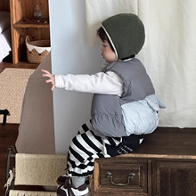 儿童冬季小狗棉马甲外套宝宝衣服冬装男童加绒套装厂家批发定制