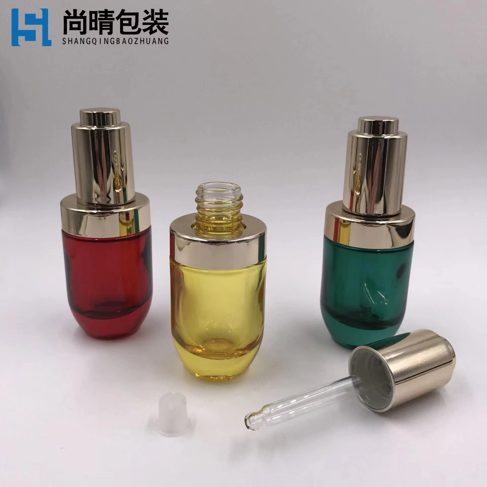 Botella de esencia de aceite de semilla de Camelia de alta gama 30ML botella de líquido original botella de aceite esencial botella de vidrio cosmética Cuidado DE LA PIEL Material de embalaje