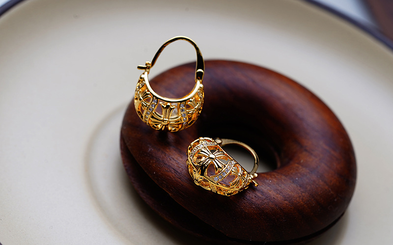 Fashion Geometric Copper Plating Artificial Diamond Earrings 1 Pair