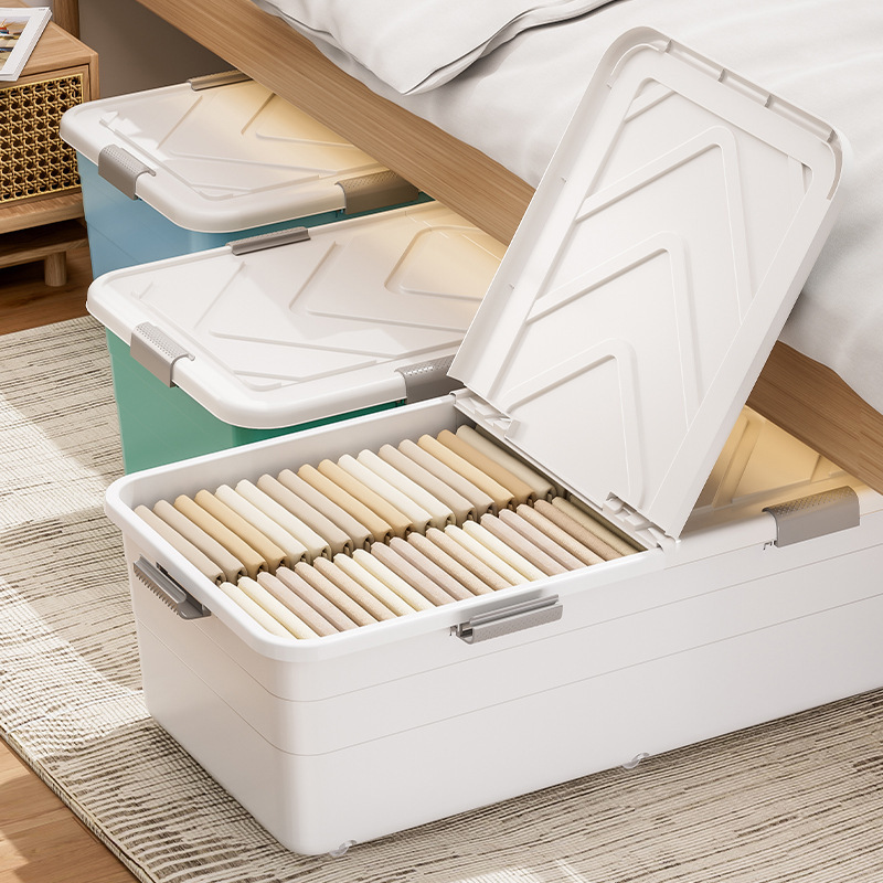 新しいベッド下収納ボックス、特大ベッド下収納ボックス、収納ボックス、家庭用品専用収納ボックス|undefined