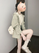 早秋韩系连帽卫衣外套女秋秋季新款薄款小个子慵懒风上衣