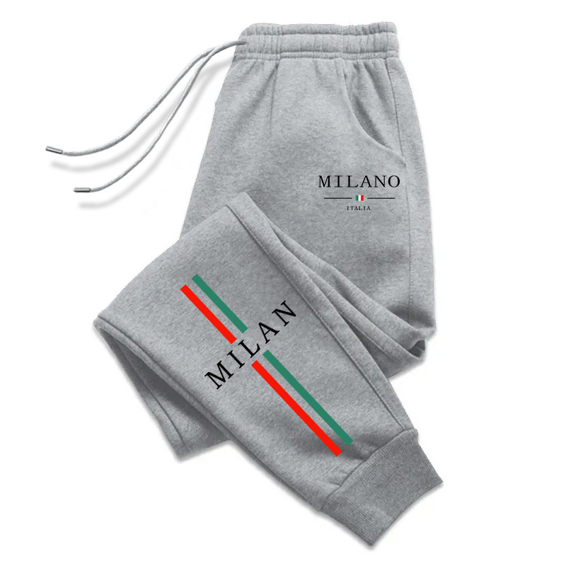 Men's Clothing Men's High Quality Jogging Pants Milan City Print Autumn Winter Casual Sports Outdoor Running Pants Hot Selling_viptrois.com