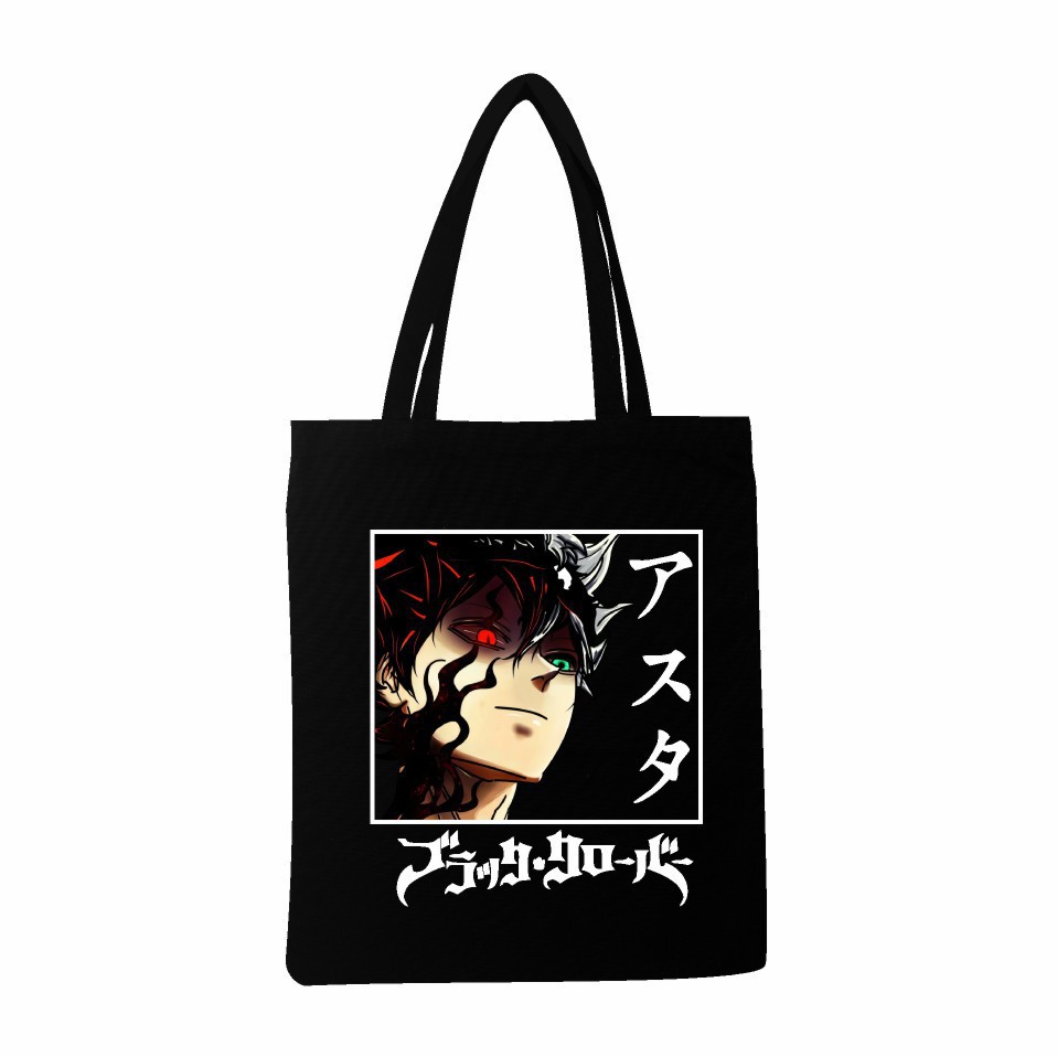 Bolso de lona de hombro para estudiante Black Clover