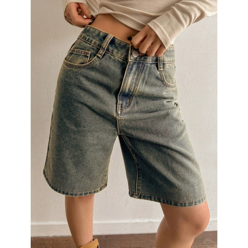 (跨境贸易) денимная юбка, шорты, oversize