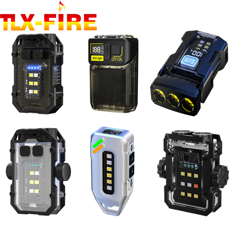 Al Aire Libre portátil al aire libre luz mini llavero de luz de succión magnética Tipo-C de carga rápida herramienta de visualización de energía multifuncional Luz