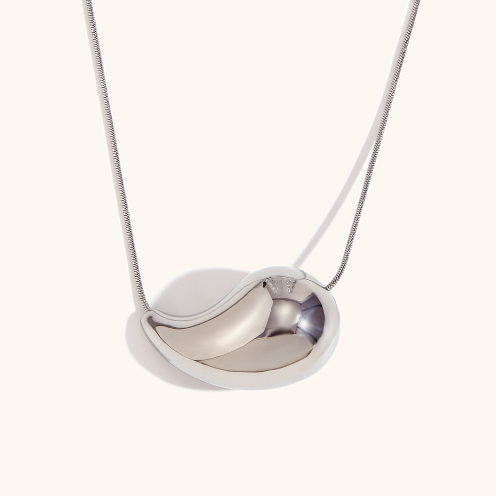 15g Weight 0.03µm-0.05µm Gold Plating Thickness PVD Coated Gold Plating Process PVD Coated Real Gold Plated 18K Gold Solid Color 304 Stainless Steel Simple Style Waterproof Non Tarnish 304 Stainless Steel Pendant Necklace