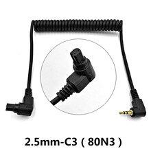 相机快门连接线2.5mm-C3/80N3适用佳能5D3/4/7D/6D/50D定时器配件