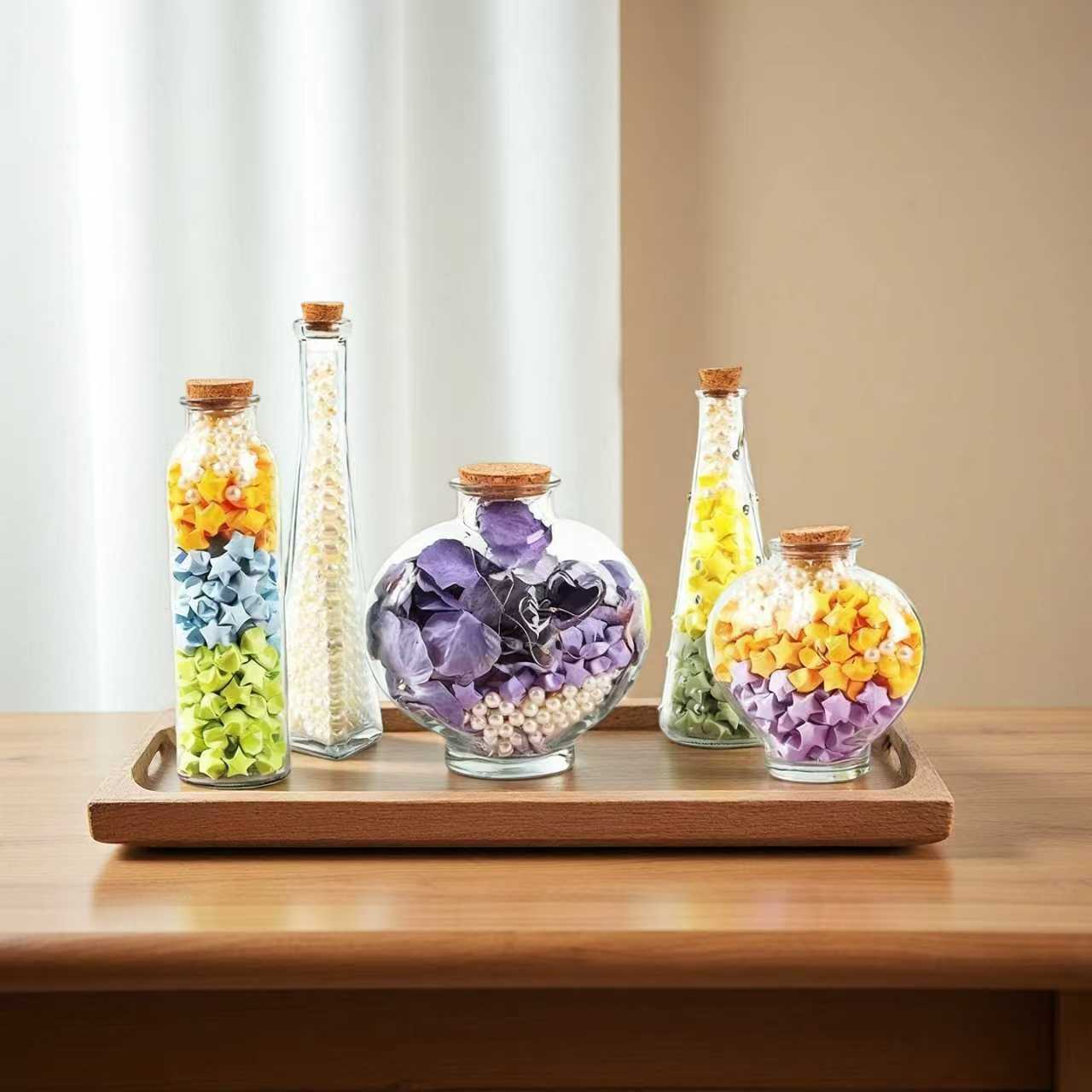 Fábrica al por mayor tapones DIY creativos botellas de vidrio transparente botellas flotantes botellas de mar de la suerte image 3
