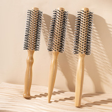 木质荷木卷发木梳男女梨花头造型按摩梳蓬松高颅顶吹刘海造型梳子
