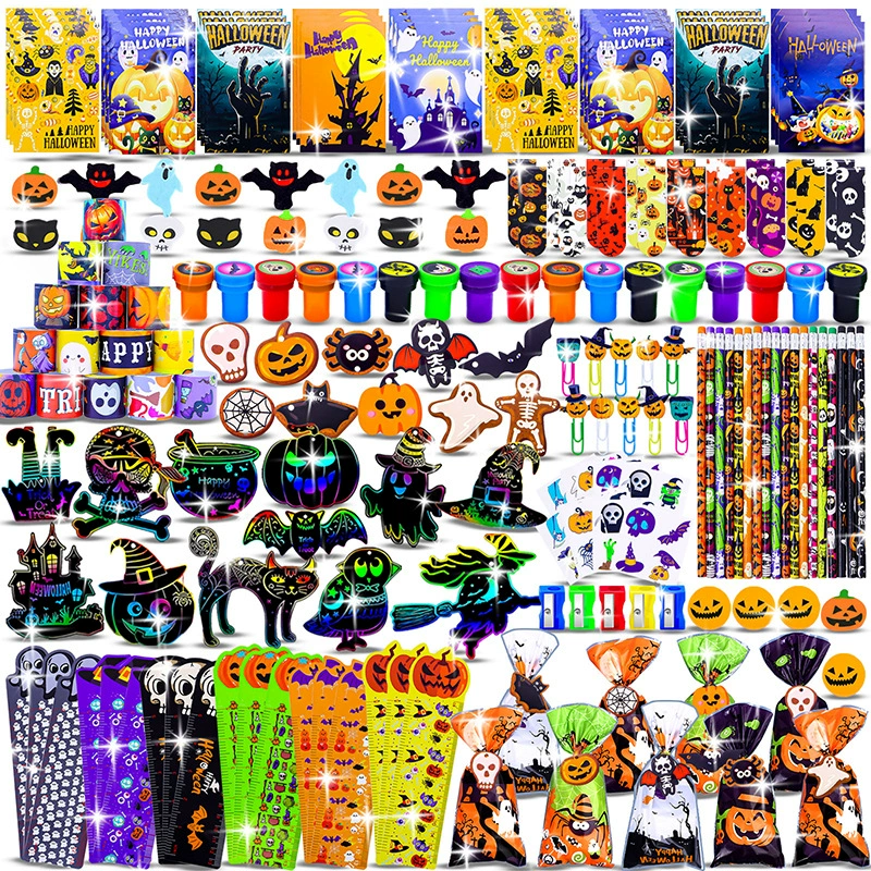 Трансграничные Хэллоуин канцелярские товары Тыква линейка Череп Бен ластик Карандаш Студент дарит Хэллоуин Набор подарков