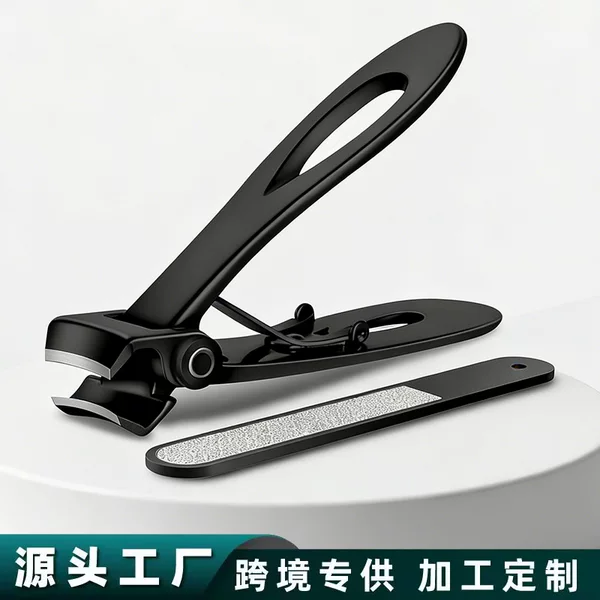 Wholesale Large Opening Nail Clippers Two-Piece Set Stainless Steel Nail Clippers Single Piece Household Portable Sharp Powder Nail Scissors