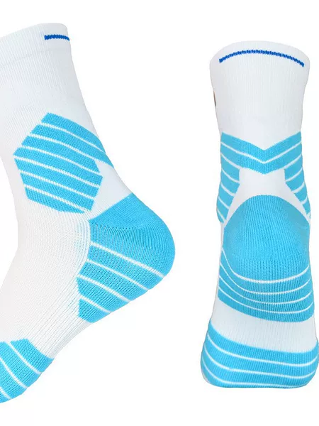 Mid-Tube Basketball Socks for Men, Breathable, Non-Slip, Thickened Towel Bottom, Adult Game Football Socks, Outdoor Running Football Socks