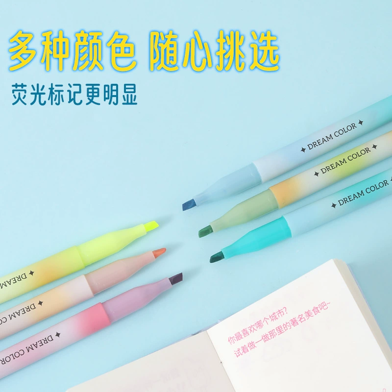 Fluorescence high quality capacious marker for students, eyes protection