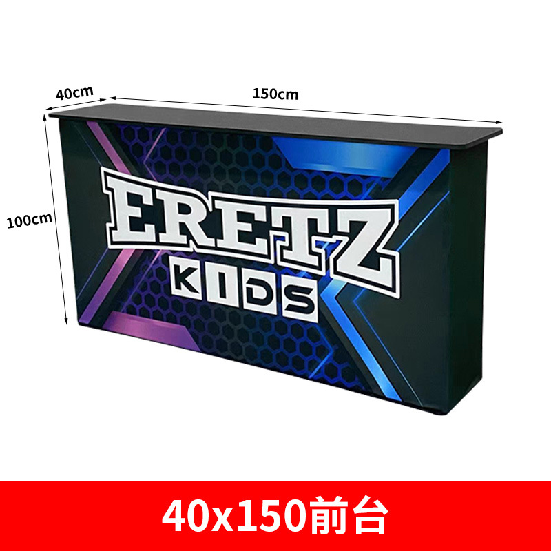 40x200cm front desk plegable pantalla rápida espectáculo de transferencia tela elástica mostrador tubo de aluminio soporte de carga recepción cabina de publicidad
