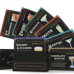 ����վ��Ʒ 100 Cocktail Recipes Cards�uβ���䷽��Ƭ