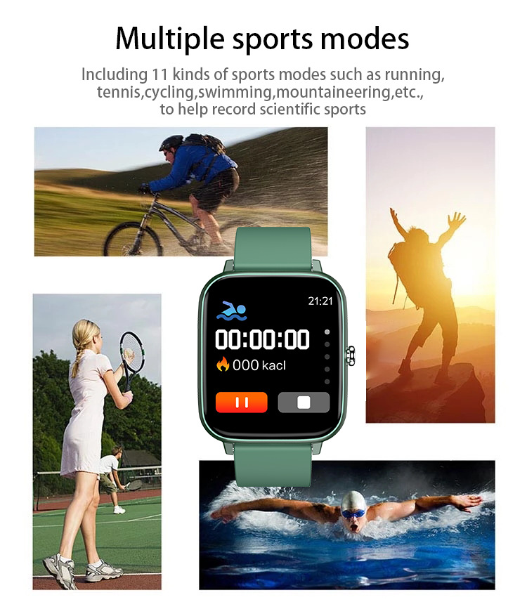 LIGE0211 Men's and Women's Universal Bluetooth Smart Watch Multi functional Waterproof Bracelet Step Blood Pressure Monitor_voghion.com