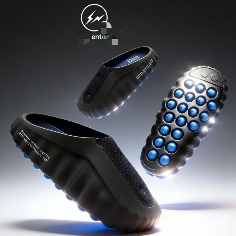 Nuevo modelo de sandalias casuales antideslizantes con suela gruesa y aumento de altura, con partículas de masaje, populares para deportes al aire libre, modelo Mind 001, para hombre y mujer.