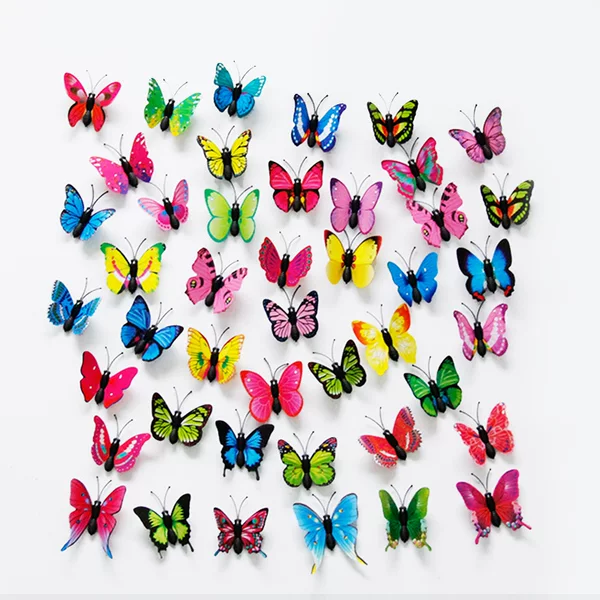 4.5cm simulation butterfly decoration pvc butterfly magnetic refrigerator sticker micro landscape decoration Crystal mud butterfly