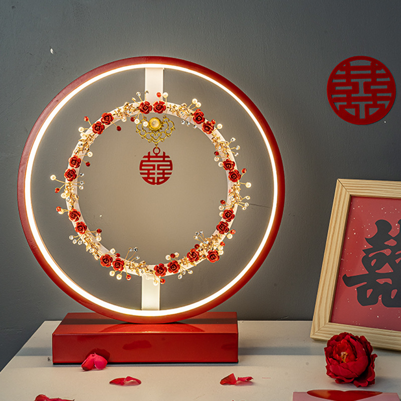 Changming lamp wedding table lamp gift for new couple wedding room bedside lamp bedroom wedding gift dowry lamp practical