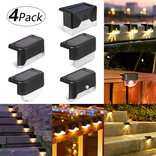 Solar Step Light Outdoor Wall Light Fence Light Waterproof Stair Light Garden Railing Light Solar Step Light