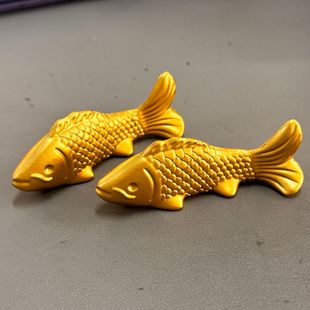 銅　魚置物 日本大正老銅釣魚惠比壽擺件，福神招財進財推薦置物銅魚神香薰擺件招財