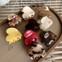 精致简约小号爱心抓夹进口醋酸刘海发夹卡子鲨鱼夹韩国顶夹头饰