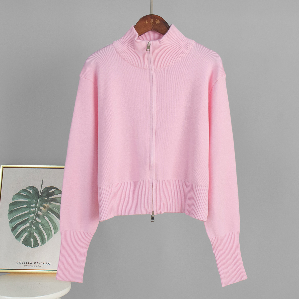Suéter de punto elegante para mujer con doble cremallera slim_voghion.com