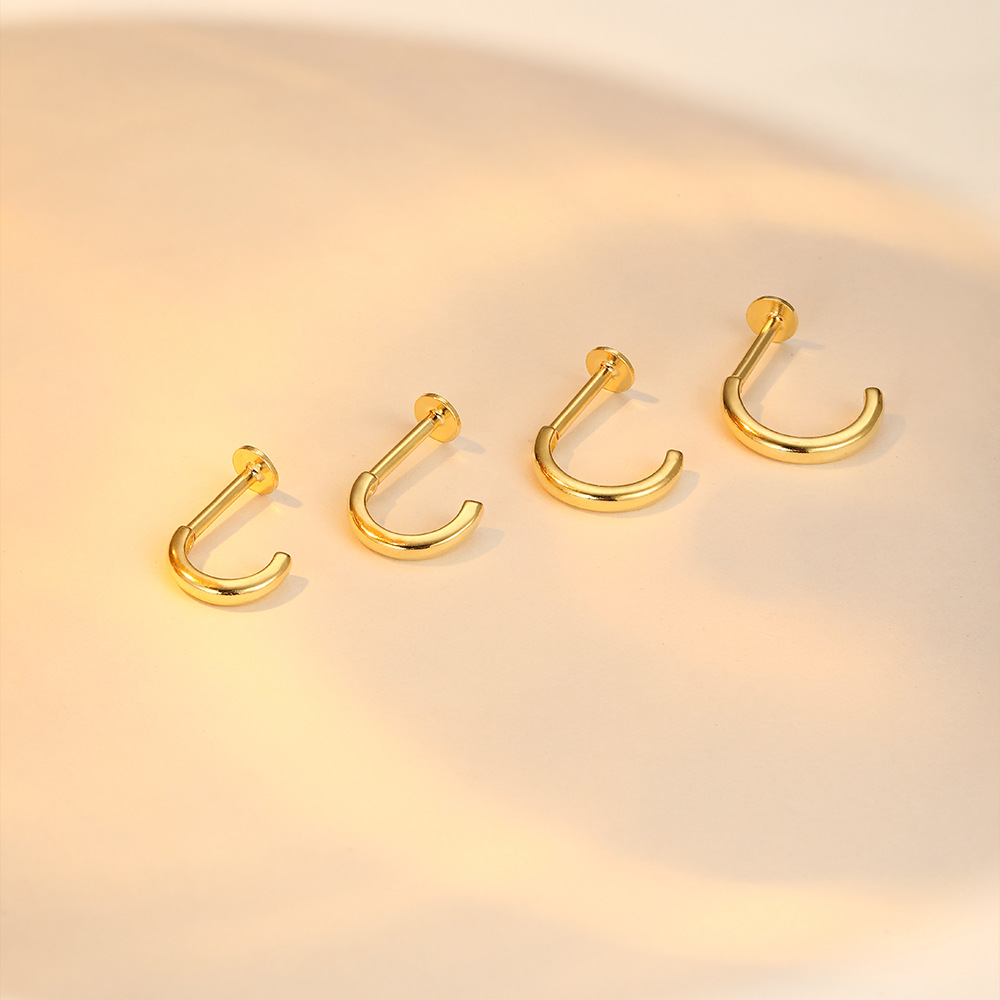 1g Weight Zircon Inlay Material Ear Studs Classification Ear Cartilage Rings & Studs Piercing Type 1 Piece Quantity Daily Occasion 925 Sterling Silver Material Geometric Pattern All Seasons Season Unisex Gender Simple Style Style 1 Piece Ear Cartilage Rings & Studs Simple Style Geometric 925 Sterling Silver Zircon Ear Cartilage Rings & Studs 16