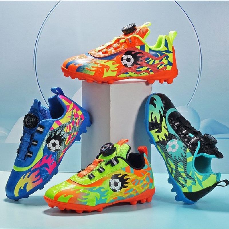Zapatillas Deportivas Infantil con Botón Giratorio, Resistentes al Impacto, para Entrenamiento Profesional