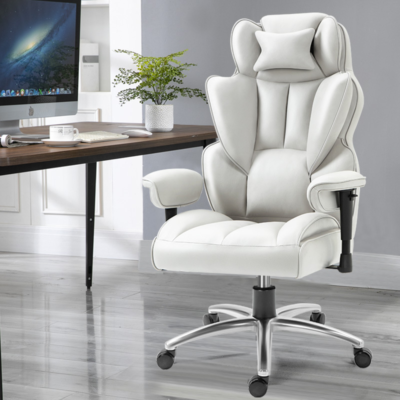 매우 부드럽고 편안한 기술 천 라이트 그레이 화이트(발 받침대 없음)