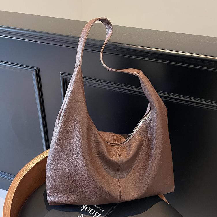 Casual de cuero suave de gran capacidad bolso de brazo para mujeres 2024 nueva textura versátil bolso de hombro de alta calidad bolso de viaje de trabajo