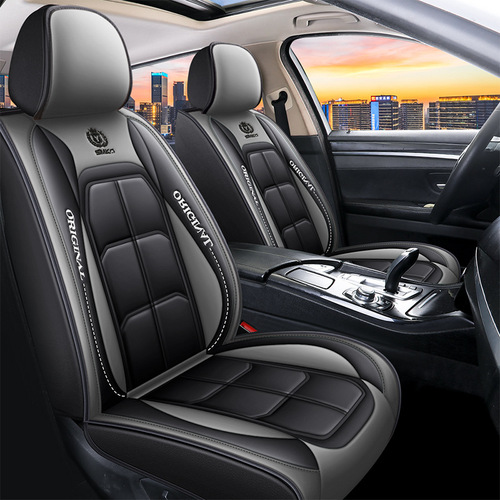 Full set leather car seat covers for driver and passenger, universal for all seasons