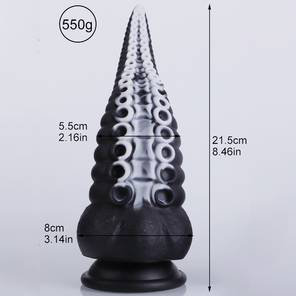 Silicona líquida color mezclado pulpo anal plug anal suave unisex de forma especial expansor anal dildo pene