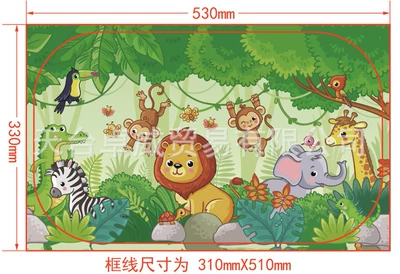 Cartoon Car Sunshade Static Cling Film Sunshade Curtain Side Shield for Sun Protection and Uv Protection for Cross-Border Amazon Temu (Sun shade) - lion-animal-party-sunshade