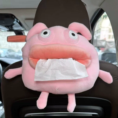 interior accessory tissue holder: Car tissue box/set - big-mouth-monster-tissue-box-elastic-type