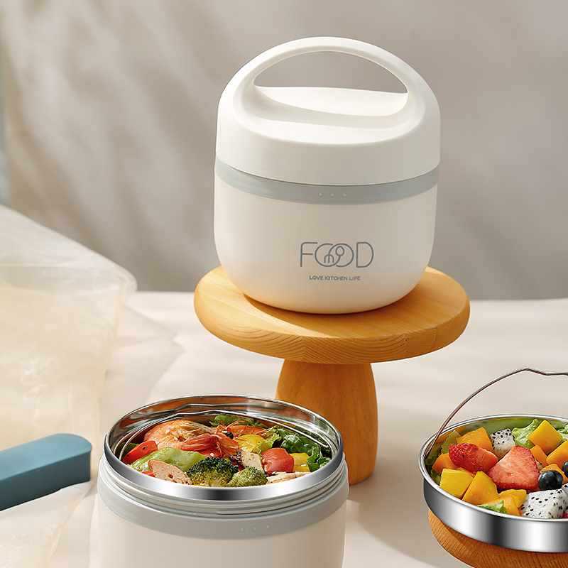 Thermos stainless steel, lunch box for home use, handheld Japanese thermal barrel