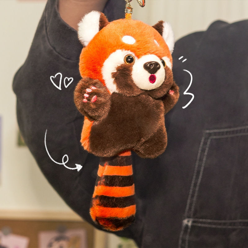 Cute Raccoon Red Mountain Zoo Same Style Plush Pendant Doll Children's Doll Doll Toy Gift Wholesale